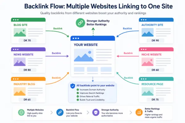 backlink flow example SEO