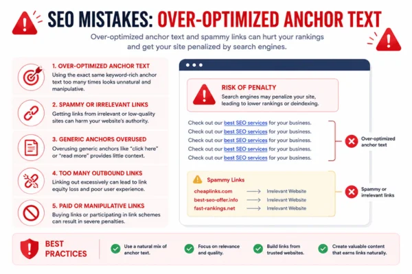 image describing anchor text seo mistakes