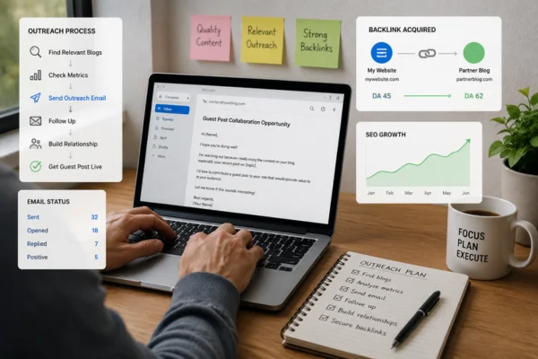 Guest posting outreach process for SEO