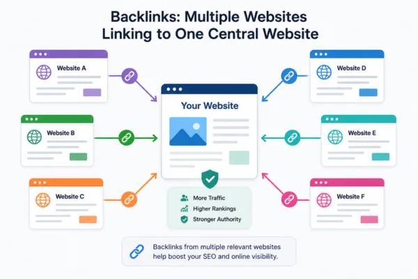 what is link building in SEO illustration
