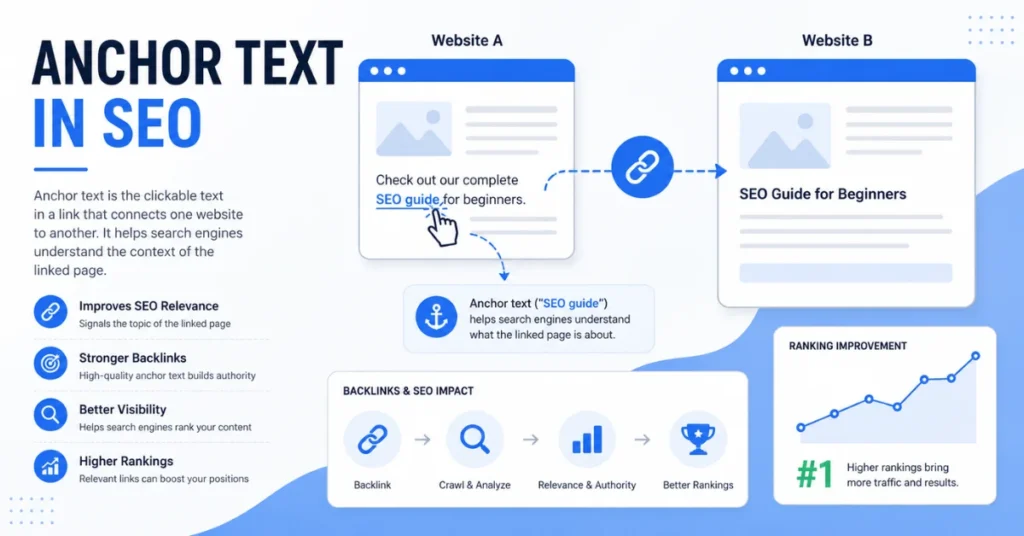 what is anchor text in SEO illustration