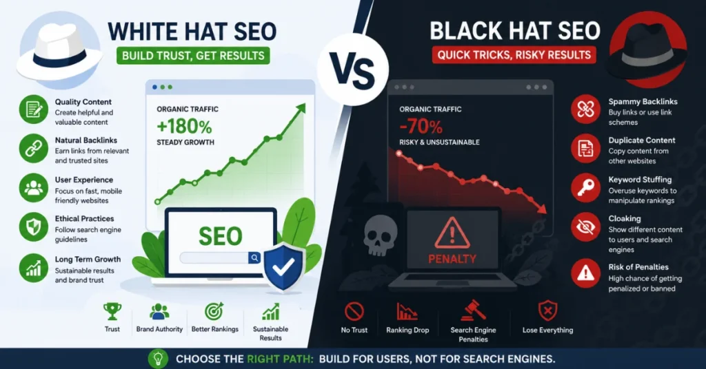 white hat vs black hat SEO comparison
