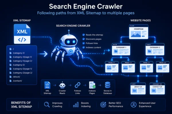 Google crawler using sitemap to discover website pages